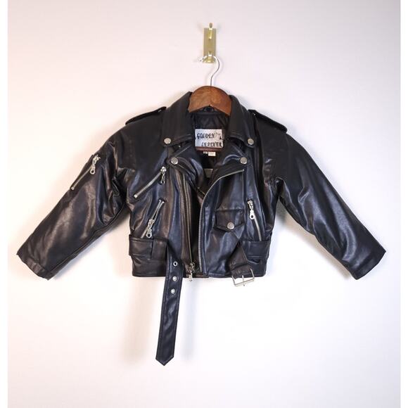 Harley-Davidson Toddler 3T Style Faux Leather Biker Black Jacket - Picture 2 of 11